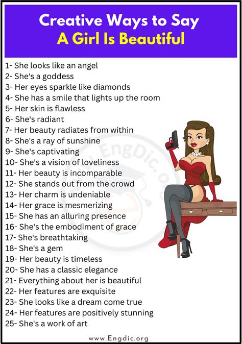 different ways to call your girl beautiful